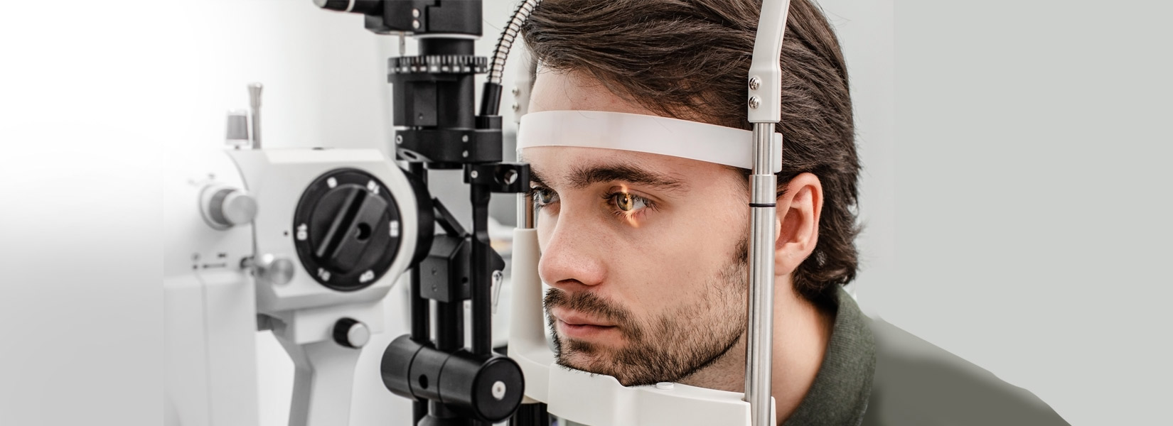 young man during eye exam in Ballwin